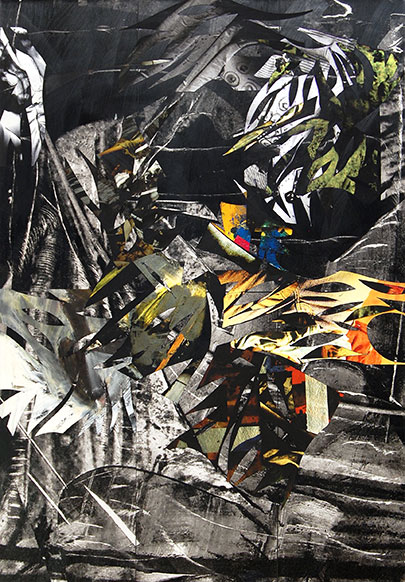 Addiction 9, 2013, 72x50, mixed media on canvas