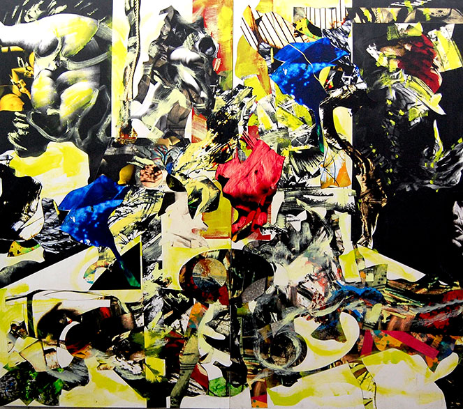 Theatre of the Absurd 42, 2023, 84x106, mixed media on canvas